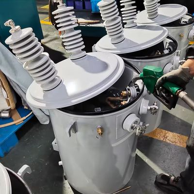 7.97kv 50kva একক মেরু মাউন্টড তেল ভরাট ট্রান্সফরমার প্রাথমিক ভোল্টেজ 2.4kV 34.5kV